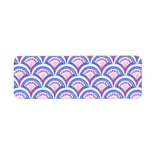 blue floral damask pattern