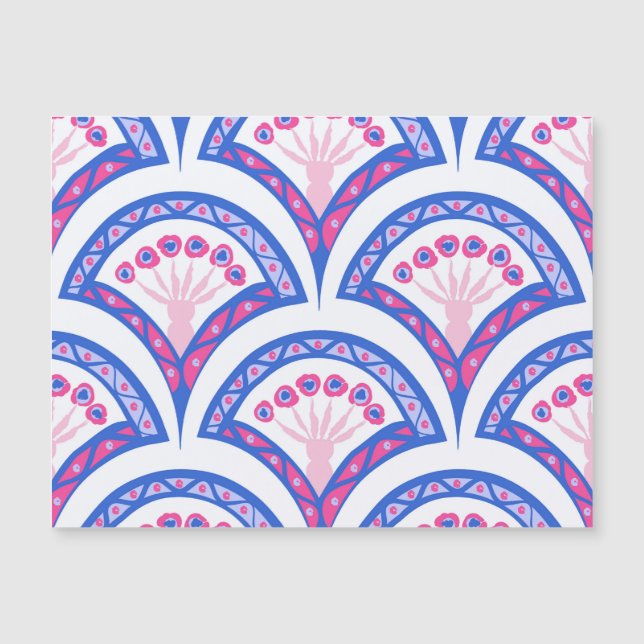 blue floral damask pattern  (Front)