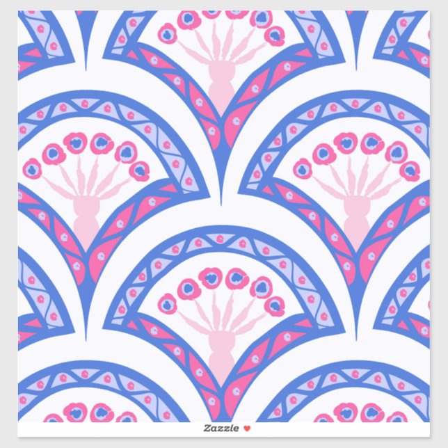 blue floral damask pattern  (Sheet)