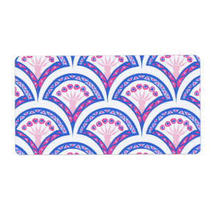 blue floral damask pattern