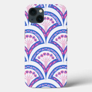 blue floral damask pattern  iPhone 13 case