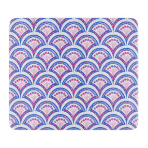 blue floral damask pattern  cutting board