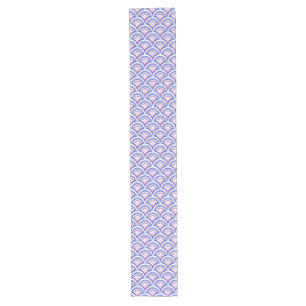 blue floral damask pattern  long table runner