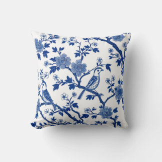 Blue Floral decorative pillow