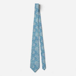 Blue floral design tie