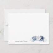 Blue Floral Elegant Full Name or Couple's Names Card (Front)