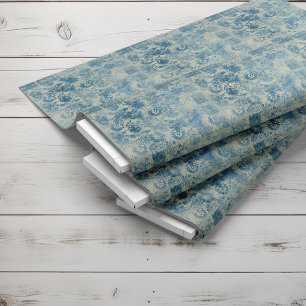 Blue Floral Ephemeral Pattern Fabric