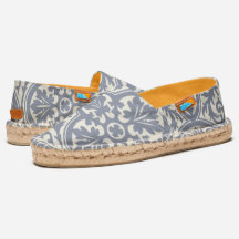 Blue Floral Espadrilles 