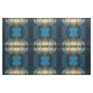 Blue Floral Fabric Seamless Pattern Boho Modern