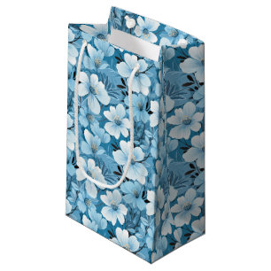 Blue Floral Gift Bag