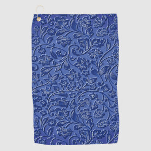 Blue Floral Golf Towel