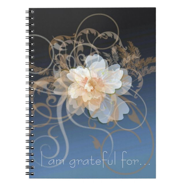 Blue Floral Gratitude Journal (Front)