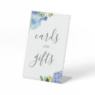 Blue Floral Hydrangea Cards and Gifts Sign