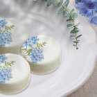 Blue Floral Hydrangea Mariage d'événement Cookie F