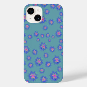 blue floral iphone 14 case