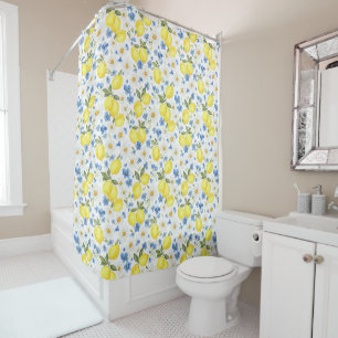  Blue Floral Lemon Pattern 
