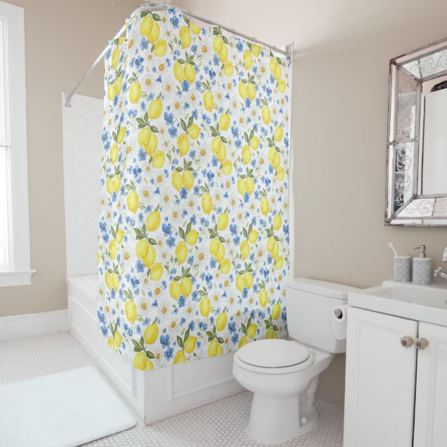  Blue Floral Lemon Pattern  (In Situ)