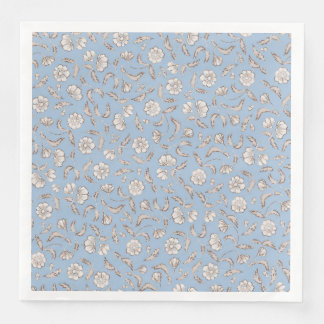 Blue floral napkin