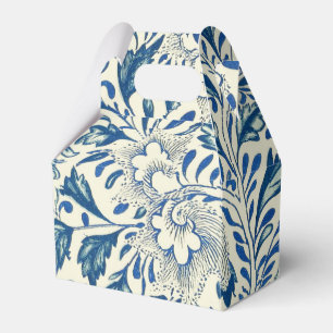 Blue Floral Pattern Antique Asian Design Favor Box