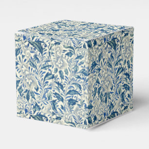 Blue Floral Pattern Antique Asian Design Favor Box