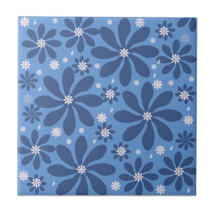 Blue Floral Pattern coasters – Stylish Desk Acces