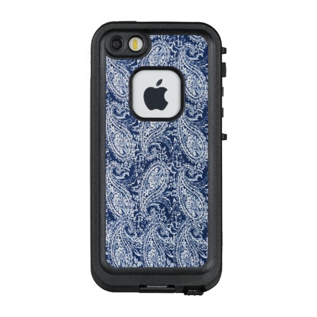 Blue floral pattern LifeProof iPhone case (Back)