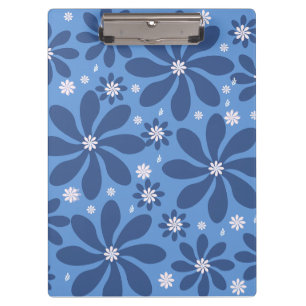 Blue Floral Pattern – Stylish  Acces Clipboard