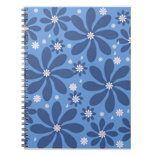 Blue Floral Pattern – Stylish  Acces Notebook