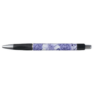 Blue Floral Pen