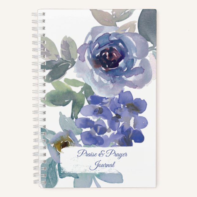 Blue floral Praise & prayer Journal (Front)