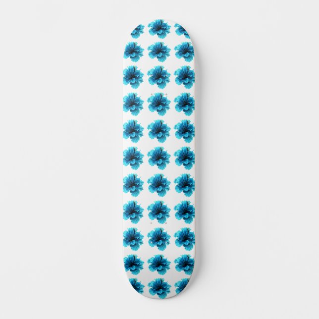 Blue Floral Skateboard (Front)