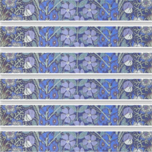 Blue floral sticker