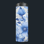 Blue Floral Symphony Thermal Tumbler<br><div class="desc">Blue Floral Symphony Thermal Tumbler is the perfect gift for any person and occasion.</div>