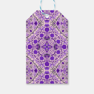 Blue floral tiles gift tags