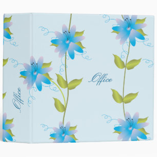 Blue Floral Vine Binder