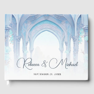 Blue Floral Vintage Fairytale Wedding Guest Book