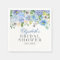 Blue Floral Watercolor Bridal Shower Napkins