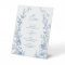 Blue Floral Wedding Drink Bar Menu
