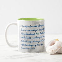 Blue Floral Wife of Noble Character Scripture