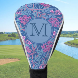 Blue Floral William Morris Custom Initial Ladies Golf Head Cover