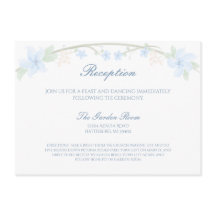 Blue Floral Wreath Reception
