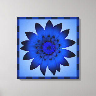 Blue Flower artwork - Wrapped canvas