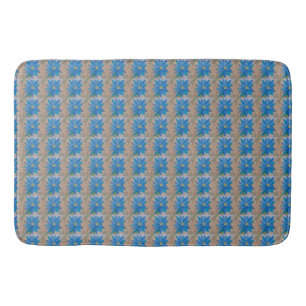 Blue Flower Bath Mat