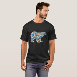 Blue Flower Bear T-Shirt