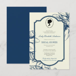 Blue Flower Bridge Theme, Nupci Tea Regency Invitation
