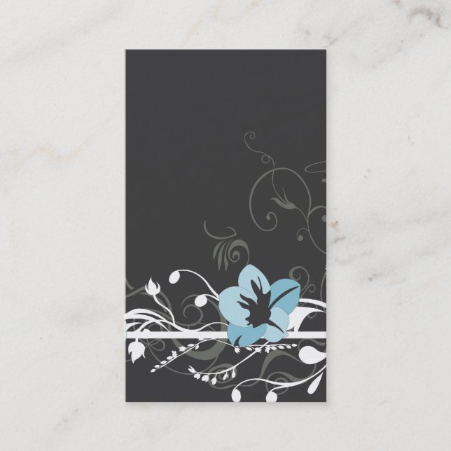 Blue flower Business Card (Front)