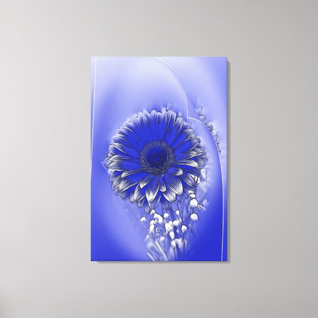 Blue flower canvas print (Front)