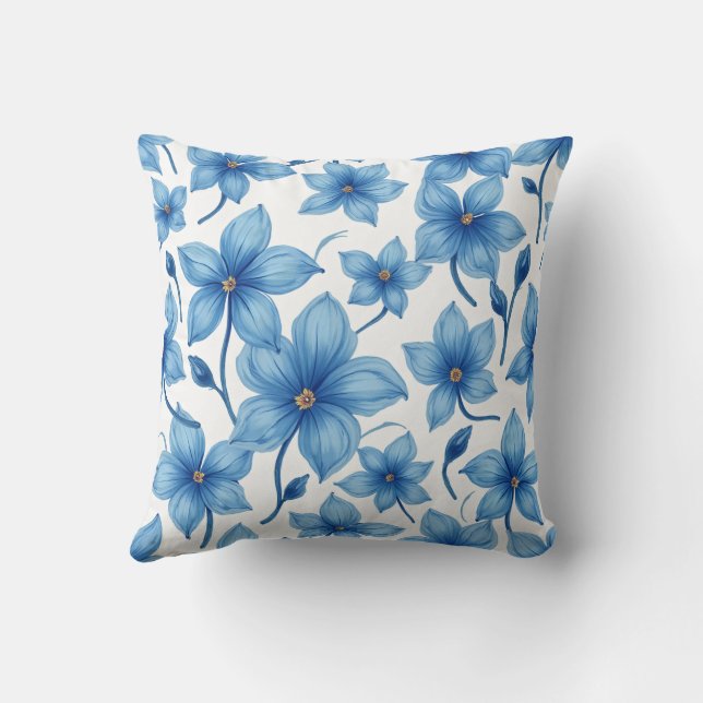 Blue flower cushion (Back)