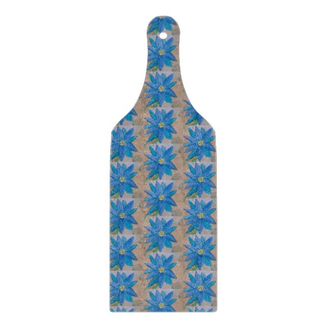 Blue Flower  Cutting Board (Front)