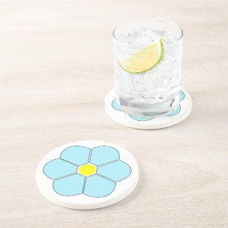 Blue Flower Design Coaster